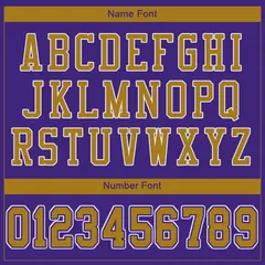Purple Old Gold-White Classic Style Mesh Football Jersey 3
