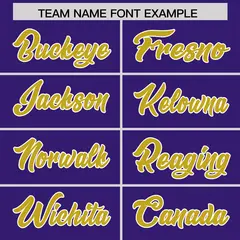 Purple Old Gold White Side Stripe Authentic Football Jersey 3