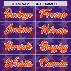 Purple Orange All Star Graffiti Pattern Football Jersey 3