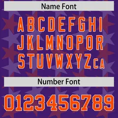 Purple Orange All Star Graffiti Pattern Football Jersey 4