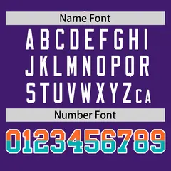 Purple Orange Aqua Gradient Side Authentic Baseball Jersey 4