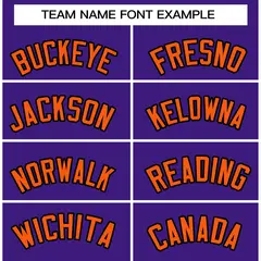 Purple Orange-Black Varsity Full-Snap Letterman Jacket 3
