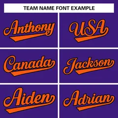 Purple Orange-Black Varsity Full-Snap Letterman Jacket 3