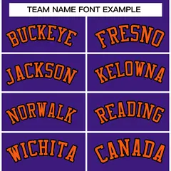 Purple Orange-Black Varsity Full-Snap Letterman Jacket 3