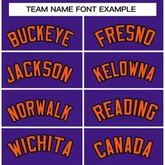 Purple Orange-Black Varsity Full-Snap Letterman Jacket 5
