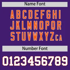Purple Orange Color Block Authentic Baseball Jersey 4