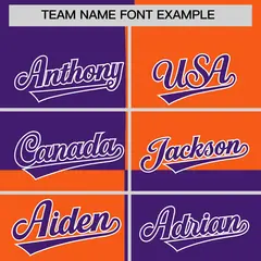 Purple Orange Color Block Varsity Letterman Jacket Hoodie 5
