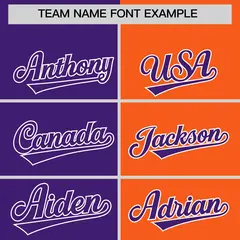 Purple Orange Four Squares Performance Polo Shirt 3