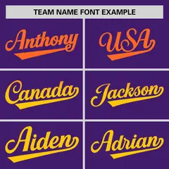 Purple Orange Gold Gradient Side Authentic Baseball Jersey 3