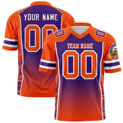 Purple Orange Gradient Side Pattern Football Jersey 1