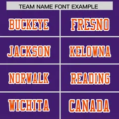 Purple Orange Gradient Side Pattern Football Jersey 3