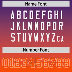 Purple Orange Gradient Side Pattern Football Jersey 4