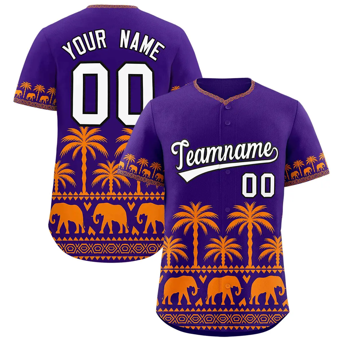 Purple Orange Graffiti Pattern Bossinia Baseball Jersey