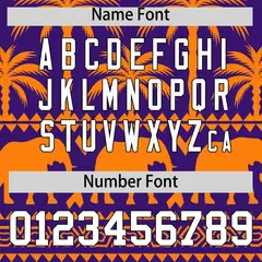 Purple Orange Graffiti Pattern Bossinia Baseball Jersey 4