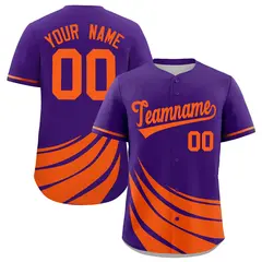 Purple Orange Graffiti Wind Mark Baseball Jersey