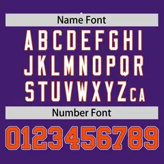 Purple Orange Half Stripe Authentic Baseball Jersey 4