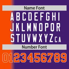 Purple Orange Pinstripe Gradient Baseball Jersey 4