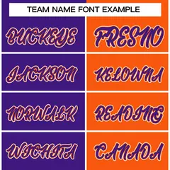 Purple Orange-Purple Two Tone Split Varsity Full-Snap Letterman Jacket 5