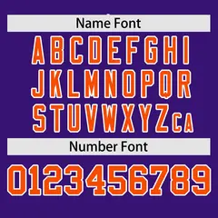 Purple Orange Raglan Sleeves Authentic Baseball Jersey 4