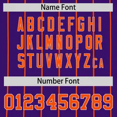 Purple Orange Reversible Stripe Baseball Jersey 7