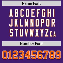Purple Orange Shoulder Star Pattern Flag Football Jersey 4