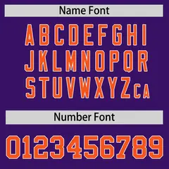 Purple Orange Side Camo Baseball Jersey 4