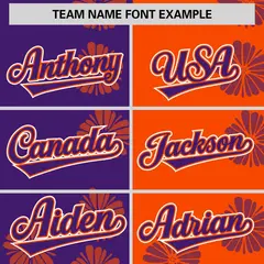 Purple Orange Split Flower Graffiti Baseball Jersey 3
