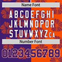 Purple Orange Split Flower Graffiti Baseball Jersey 4