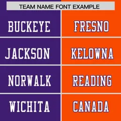 Purple Orange Split Two Tone Authentic Football Jersey 3
