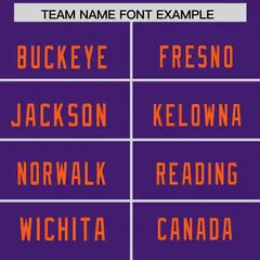 Purple Orange Square Neckline Football Jersey 3