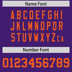 Purple Orange Square Neckline Football Jersey 4
