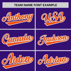 Purple Orange Thorns Ribbed Baseball Jersey 3