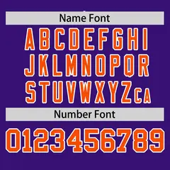 Purple Orange Thorns Ribbed Baseball Jersey 4
