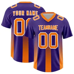 Purple Orange Vertical Gradient Stripe Team Football Jersey 1