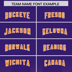 Purple Orange Vertical Gradient Stripe Team Football Jersey 3