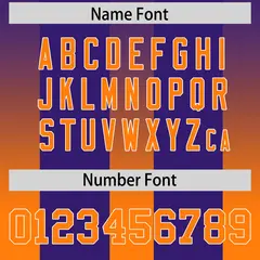 Purple Orange Vertical Gradient Stripe Team Football Jersey 4