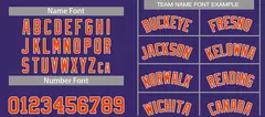 Purple Orange-White Bull Curved Basketball Jersey 4