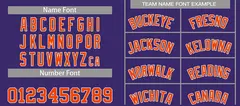 Purple Orange-White Bull Curved Basketball Jersey 4