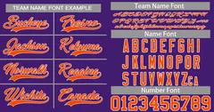 Purple Orange White Classic Authentic Baseball Jersey 3