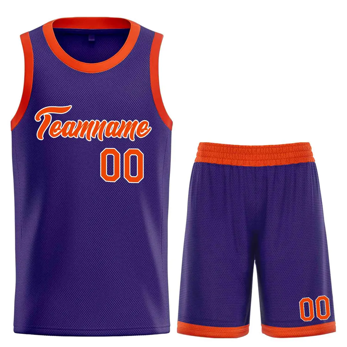 Purple Orange-White Classic Heal Sports Basketball Jersey