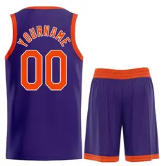 Purple Orange-White Classic Heal Sports Basketball Jersey 2