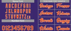 Purple Orange-White Classic Heal Sports Basketball Jersey 4