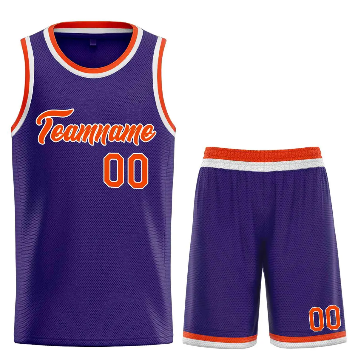 Purple Orange-White Classic Heal Sports Basketball Jersey