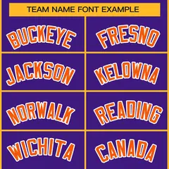 Purple Orange-White Classic Hockey Jersey 3