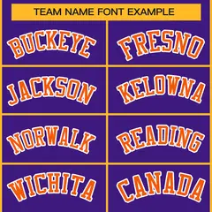 Purple Orange-White Classic Hockey Jersey 3
