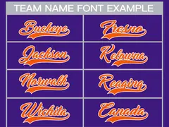 Purple Orange-White Classic Hockey Jersey 3