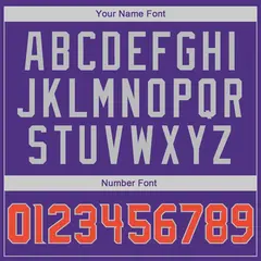 Purple Orange-White Classic Sets Basketball Jersey 4