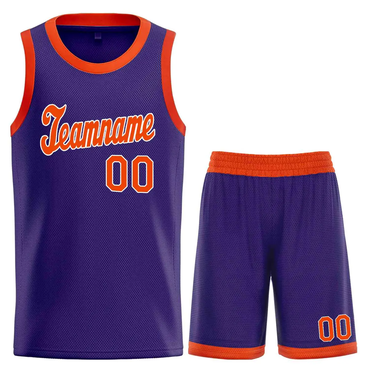 Purple Orange-White Classic Sets Basketball Uniform Jersey