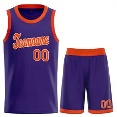 Purple Orange-White Classic Sets Basketball Uniform Jersey 1