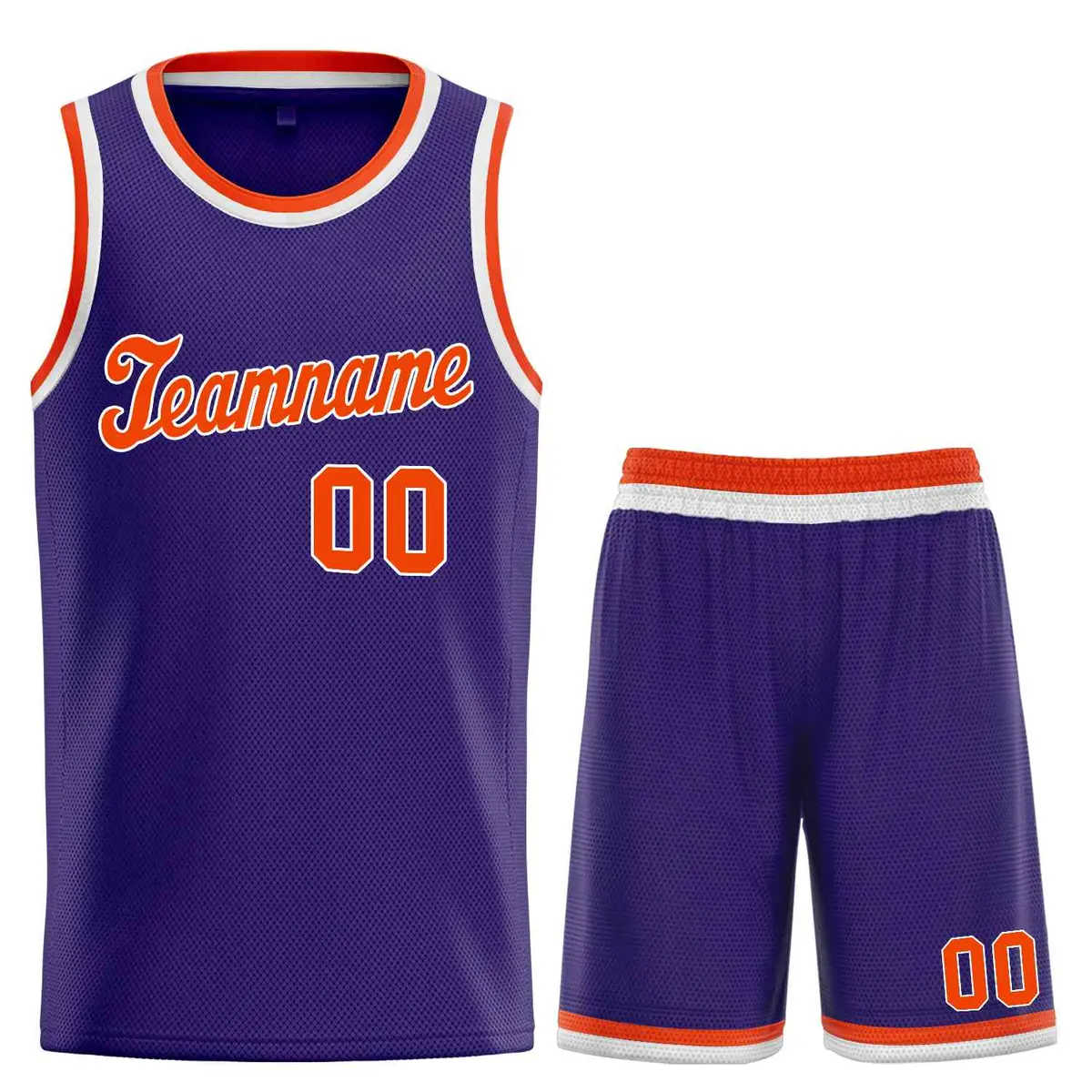 Purple Orange-White Classic Sets Basketball Uniform Jersey